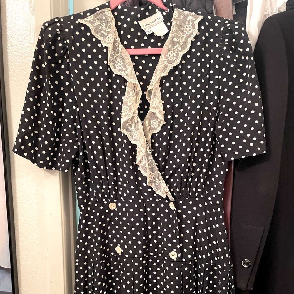 Vintage polka dot dress by Jane Singer
